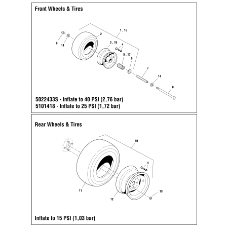 BEARING, HORIZONTAL WHEEL, 11 X 4.0 - 5 BEAD LOCK (SV) ZS5101418X1 GENUINE SNAPPER | Newgardenstore.eu