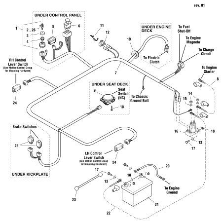 SNAPPER 4-POLE SOLENOID 12 VOLT DC (HORN) ZS1686981SM ORIGINAL | Newgardenstore.eu