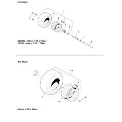 SNAPPER COMPLETE WHEEL GROUP ZS5022433SX2 ORIGINAL | Newgardenstore.eu