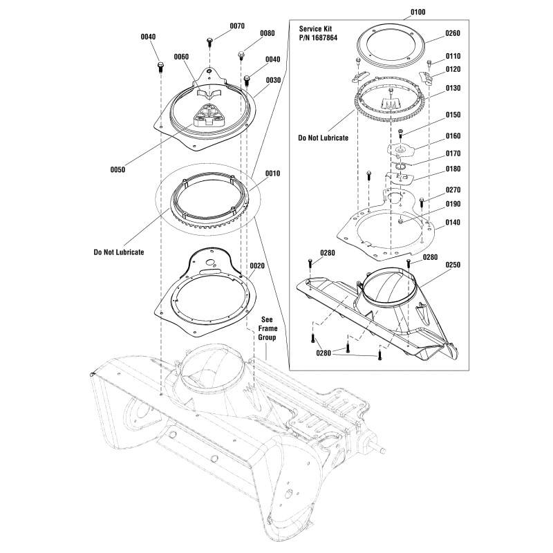 SCREW, hex head with washer, Plastite, 10-14 x 5/8 ZS1960001 ORIGINAL SNAPPER