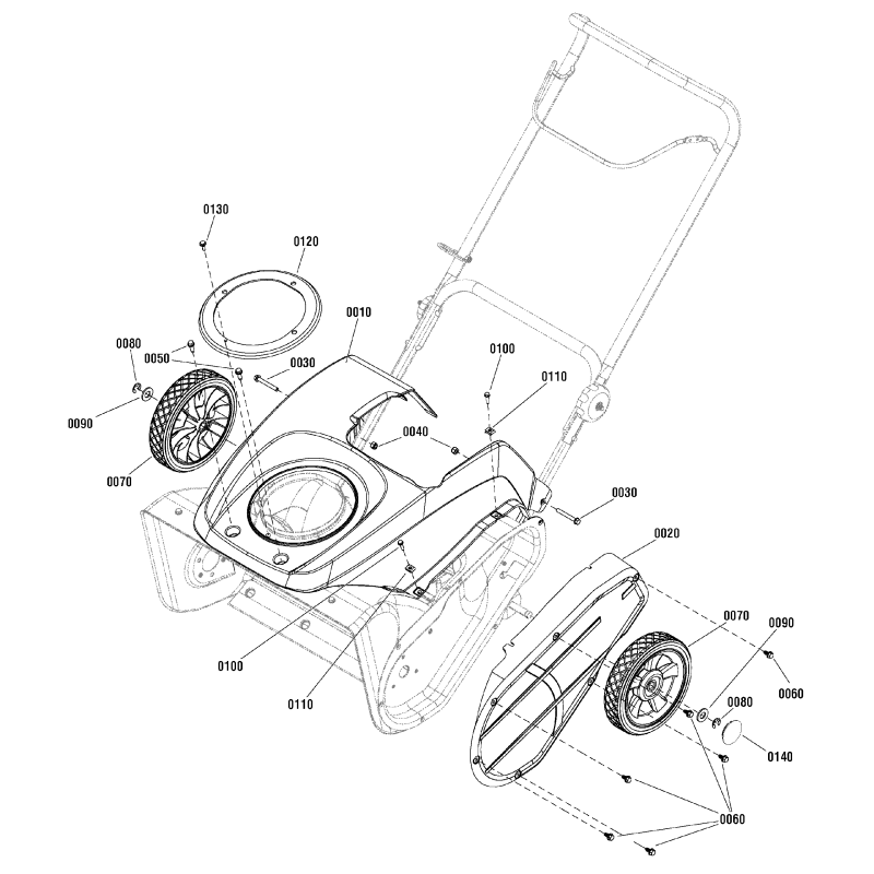 TORNILLO, cabeza hexagonal con arandela, Trilob, 1/4-20 x 1/2 ZS1750447YP ORIGINAL SNAPPER