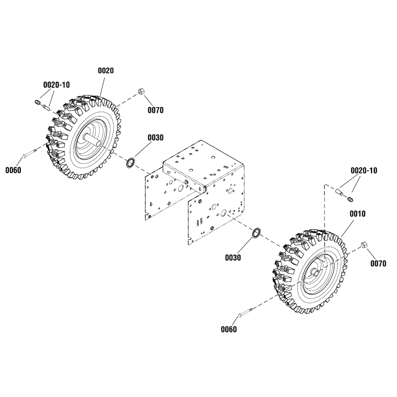 SNAPPER GENUINE WHEEL AND TIRE ASSEMBLY, 13 x 5.0, RH ZS1754329