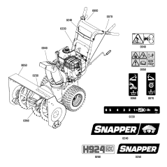 Aufkleber, Gefahren-Bohrer-Symbole ZS1737867 ORIGINAL SNAPPER | Newgardenstore.eu