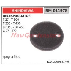 Fiiltro aria in spugna SHINDAIWA per decespugliatore  T 27 300 350 450 011978