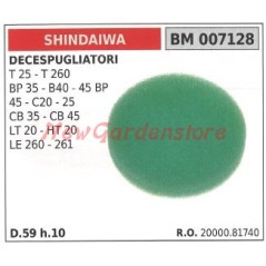 Fiiltro aria in spugna SHINDAIWA per decespugliatore T 25 T 260 BP 35 007128 | Newgardenstore.eu