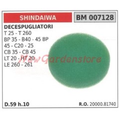 SHINDAIWA filtre à air en éponge pour débroussailleuse T 25 T 260 BP 35 007128