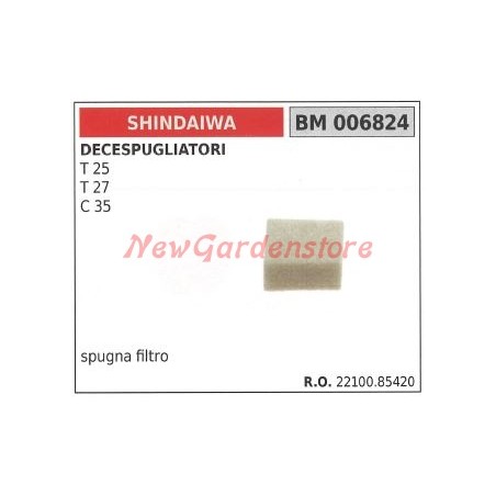 Fiiltro aria in spugna SHINDAIWA per decespugliatore T 25 T 27 C 35 006824 | Newgardenstore.eu