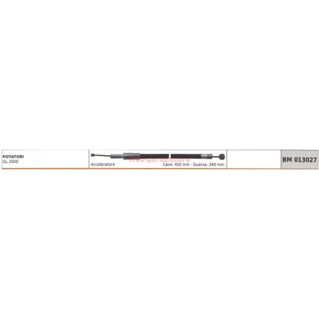 Accelerator cable for ASIA GL 2500 pruner 013027 | Newgardenstore.eu