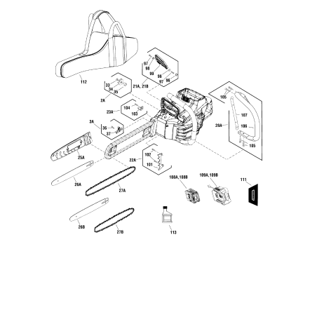 CATENA MOTOSEGA 18'' * 91P062X ESXDCS82 82V ZS770254 ORIGINALE SNAPPER | Newgardenstore.eu