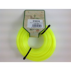 BIOLINE brush cutter wire yellow, square diameter 4.0 mm length 15 m | Newgardenstore.eu