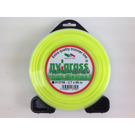 Filo NYGRASS decespugliatore giallo diametro quadro 2,7 mm lunghezza 60 mt | Newgardenstore.eu