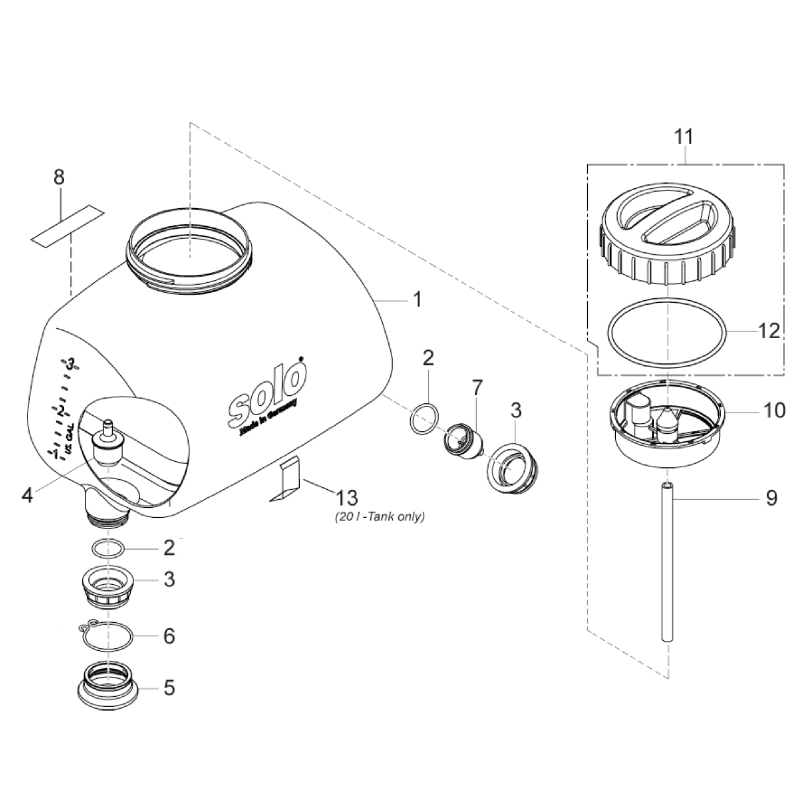 Tapa de tanque SR420032417 SOLO ORIGINAL