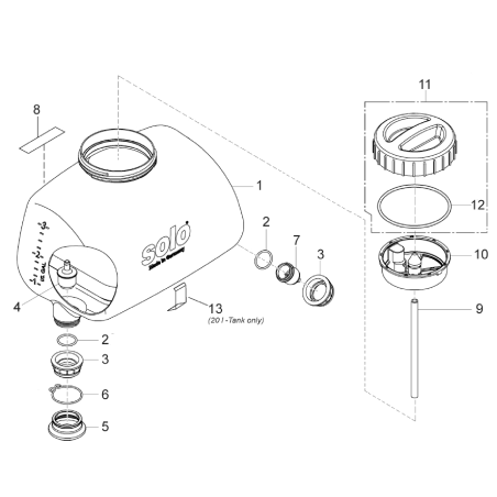 Tank cover SR420032417 ORIGINAL ONLY | Newgardenstore.eu