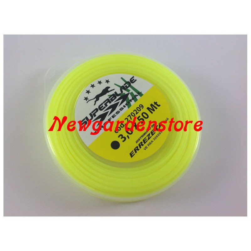 Filo per decespugliatore giallo 270209 diametro tondo 3,0mm 50 metri