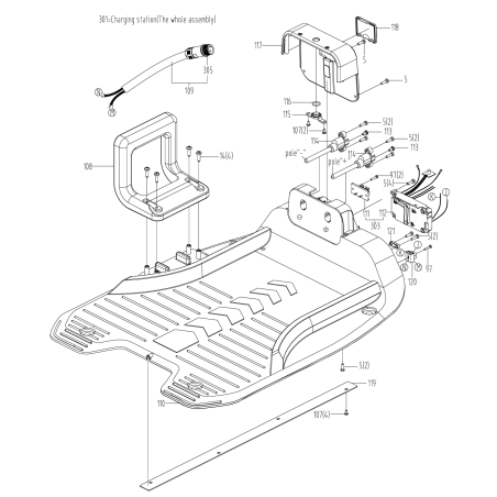 Base di ricarica PCB XR50023944 ORIGINALE WORX | Newgardenstore.eu