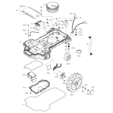 Unteres Gehäuse XR50027768 Original WORX | Newgardenstore.eu
