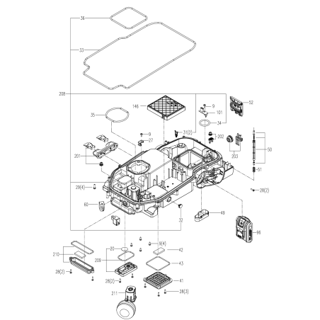Base original Worx XR50048506 | Newgardenstore.eu