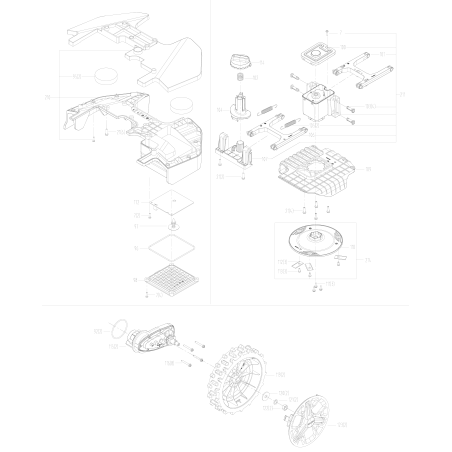 Aadjust Height Assembly XR50047226 ORIGINALE WORX | Newgardenstore.eu