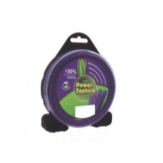 Wire POWER TECHNIK brush cutter violet square diameter 2,4 mm length 15 mt | Newgardenstore.eu