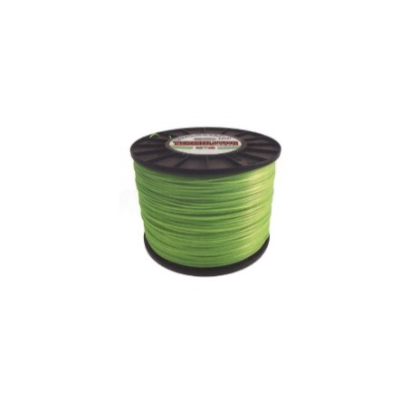 TERMINATOR wire, brushcutter green, square diameter 2.4 mm, length 1616 mt | Newgardenstore.eu