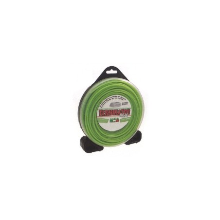 Alambre TERMINATOR, verde desbrozadora, diámetro cuadrado 2,4 mm, longitud 70 mt | Newgardenstore.eu