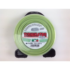 Filo TERMINATOR decespugliatore verde diametro quadro 3,0 mm lunghezza 50 mt