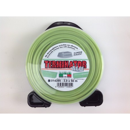 Filo TERMINATOR decespugliatore verde diametro quadro 3,0 mm lunghezza 50 mt | Newgardenstore.eu