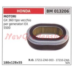 Filtre à air HONDA moteur GX 360 ancien type pour générateurs EX 5500 013206 17211-ZA0-003 | Newgardenstore.eu