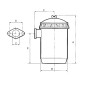 Ölbadluftfilter mit Filtermasse für ACME ADN 45-48-54-60 Motor