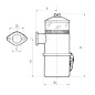 Ölbadluftfilter mit Klarsichtteil für LOMBARDINI LDA 450 Motor