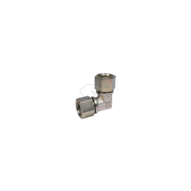 90° curved adapter with swivel nut - female GAS cylindrical 1/4” 1/4” A18955 90° curved adapter with swivel nut - female GAS cylindrical 1/4” 1/4” A18955