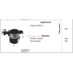 RUGGERINI Oil bath air filter for MD150 walking tractor 1259 | Newgardenstore.eu