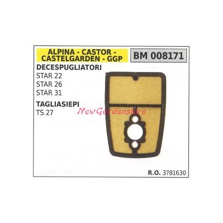 Filtro de aire ALPINA motor desbrozadora STAR 22 26 31 TS 27 008171