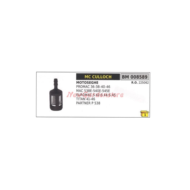 MC CULLOCH Oil filter for PROMAC 36 38 40 46 008589