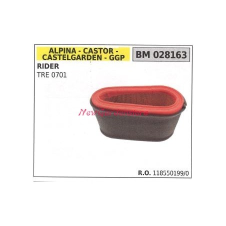 Filtre à air ALPINA moteur de tondeuse à gazon rider TRE 0701 028163 | Newgardenstore.eu