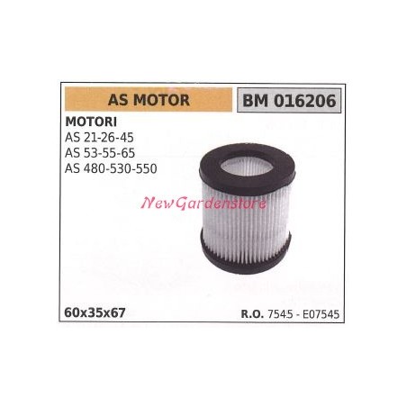 Air filter AS MOTOR lawn mower engine AS 21 26 45 016206 | Newgardenstore.eu