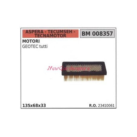 ASPERA-Luftfilter für GEOTEC-Rasenmähermotor 008357 | Newgardenstore.eu