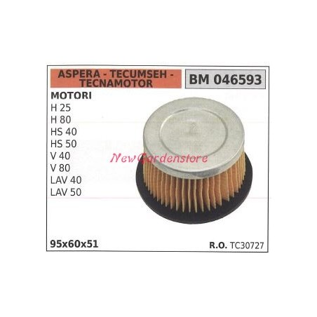 Filtro aria ASPERA motore rasaerba tosaerba tagliaerba H 25 80 HS 40 50 046593 | Newgardenstore.eu