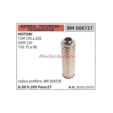 Filtro aria ASPERA motore rasaerba tosaerba tagliaerba TVM 170-220 006727 | Newgardenstore.eu