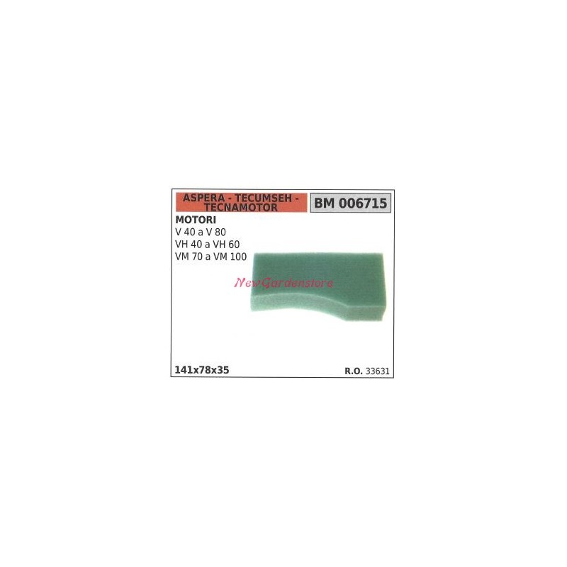 ASPERA-Luftfilter für Rasenmähermotor V 40-80 006715
