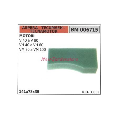 Filtro aria ASPERA motore rasaerba tosaerba tagliaerba V 40-80 006715 | Newgardenstore.eu