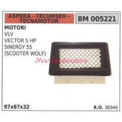 Filtre à air ASPERA moteur tondeuse VLV VECTOR 5 HP 005221 | Newgardenstore.eu