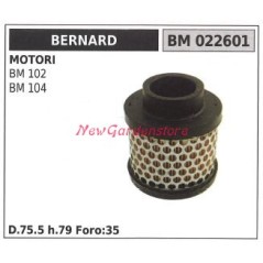 Filtre à air BERNARD pour moteur de tondeuse à gazon BM 102 104 022601 | Newgardenstore.eu