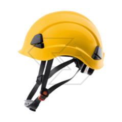 Yellow safety helmet with chin strap R342557 | Newgardenstore.eu