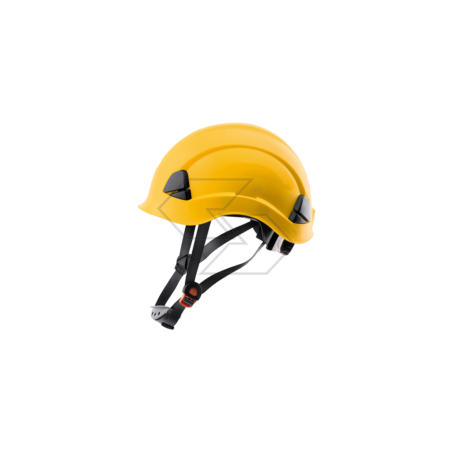Yellow safety helmet with chin strap R342557 | Newgardenstore.eu