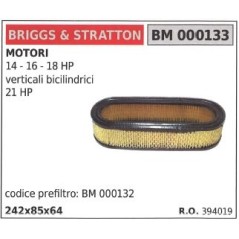 BRIGGS&STRATTON filtro aire cortacésped cortacésped 14 16 18HP vertical | Newgardenstore.eu