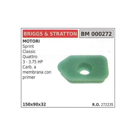 BRIGGS & STRATTON air filter lawn mower mower sprint 150x90x32 mm | Newgardenstore.eu