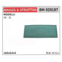 Filtro aria BRIGGS&STRATTON 160x63x5mm per rasaerba tosaerba tagliaerba 28 31