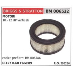 Filtre à air BRIGGS&STRATTON pour tondeuse à gazon 10 12 HP VERTICAL | Newgardenstore.eu