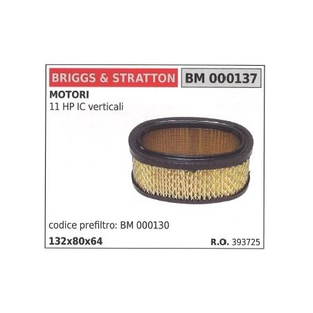 Filtre à air BRIGGS&STRATTON tondeuse 11 HP IC verticale | Newgardenstore.eu